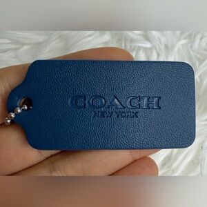 Navy Leather Key Holder 2" COACH  Charm